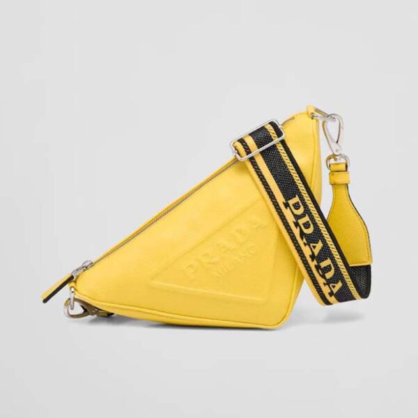 Prada Women Saffiano Prada Triangle Bag-Yellow (1)