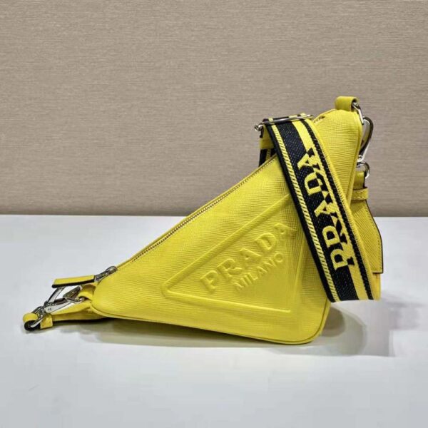 Prada Women Saffiano Prada Triangle Bag-Yellow (2)