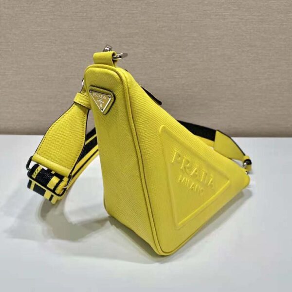 Prada Women Saffiano Prada Triangle Bag-Yellow (3)