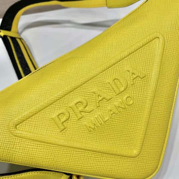 Prada Women Saffiano Prada Triangle Bag-Yellow (5)