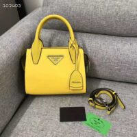 Prada Women Saffiano leather Prada Kristen Handbag-yellow (1)