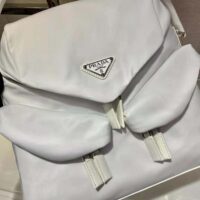 Prada Women Signaux Nylon and Leather Hobo Bag-white (1)