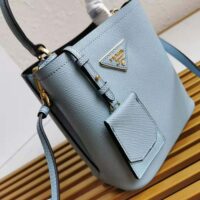 Prada Women Small Saffiano Leather Prada Panier Bag-blue (1)