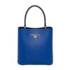 Prada Women Small Saffiano Leather Prada Panier Bag-Navy