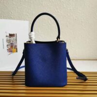 Prada Women Small Saffiano Leather Prada Panier Bag-navy (1)