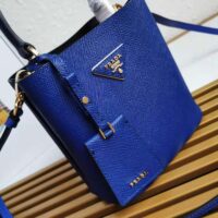 Prada Women Small Saffiano Leather Prada Panier Bag-navy (1)