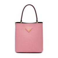 Prada Women Small Saffiano Leather Prada Panier Bag-pink (1)