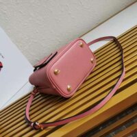 Prada Women Small Saffiano Leather Prada Panier Bag-pink (1)