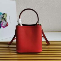 Prada Women Small Saffiano Leather Prada Panier Bag-red (1)