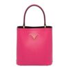 Prada Women Small Saffiano Leather Prada Panier Bag-Rose