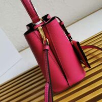 Prada Women Small Saffiano Leather Prada Panier Bag-rose (1)