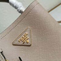 Prada Women Small Saffiano Leather Prada Panier Bag-sandy (1)