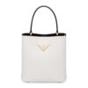 Prada Women Small Saffiano Leather Prada Panier Bag-White