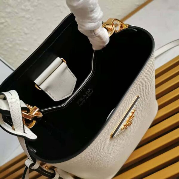 Prada Women Small Saffiano Leather Prada Panier Bag-white (10)
