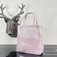 Prada Women Small Sequined Mesh Tote Bag-Pink (1)