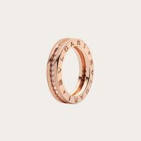 Bvlgari Women B.zero1 One-Band Ring in 18 KT Rose Gold Set with Pave Diamonds on the Spiral (1)