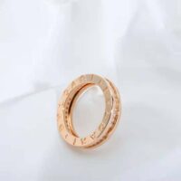 Bvlgari Women B.zero1 One-Band Ring in 18 KT Rose Gold Set with Pave Diamonds on the Spiral (1)