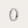 Bvlgari Women B.zero1 One-Band Ring in 18 KT White Gold Set with Pave Diamonds on the Spiral