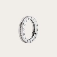 Bvlgari Women B.zero1 One-Band Ring in 18 KT White Gold Set with Pave Diamonds on the Spiral (1)