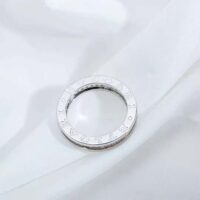 Bvlgari Women B.zero1 One-Band Ring in 18 KT White Gold Set with Pave Diamonds on the Spiral (1)