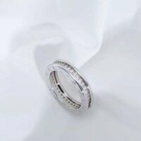 Bvlgari Women B.zero1 One-Band Ring in 18 KT White Gold Set with Pave Diamonds on the Spiral (1)