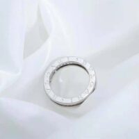 Bvlgari Women B.zero1 One-Band Ring in 18 KT White Gold Set with Pave Diamonds on the Spiral (1)