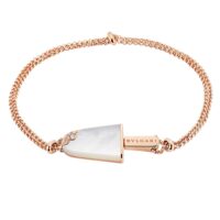 Bvlgari Women BVLGARI BVLGARI Gelati 18 KT Rose Gold Soft Bracelet-White