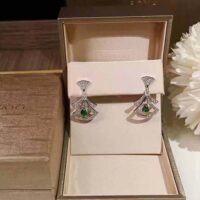 Bvlgari Women Divas Dream 18 KT White Gold Openwork Earrings (1)