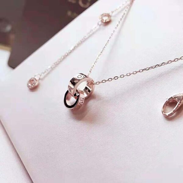 Bvlgari Women Necklace with 18 KT Rose Gold Chain (4)