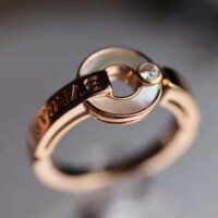 Bvlgari Women Openwork 18 KT Rose Gold Ring (1)