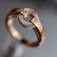 Bvlgari Women Openwork 18 KT Rose Gold Ring (1)