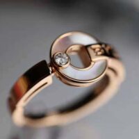 Bvlgari Women Openwork 18 KT Rose Gold Ring (1)