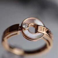 Bvlgari Women Openwork 18 KT Rose Gold Ring (1)