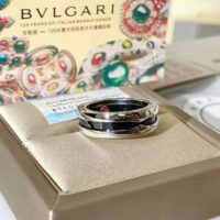 Bvlgari Women Save the Children One-band Sterling Silver Ring with Black Ceramic (1)
