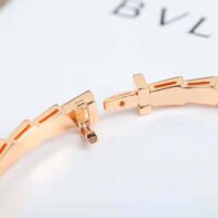 Bvlgari Women Serpenti Viper 18 KT Rose Gold Bracelet Set with Demi Pave Diamonds (1)