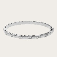 Bvlgari Women Serpenti Viper 18 KT White Gold Bracelet Set with Demi Pave Diamonds