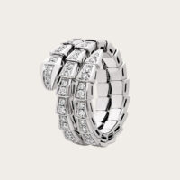 Bvlgari Women Serpenti Viper Two-coil 18 KT White Gold Ring (1)