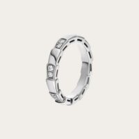 Bvlgari Women Use of Unconventional Materials Serpenti Viper Ring-silver (1)