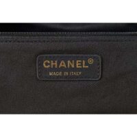 Chanel CC Women Large Flap Bag Printed Denim Gold-Tone Metal Black Multicolor (10)