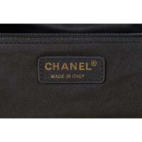 Chanel CC Women Large Flap Bag Printed Denim Gold-Tone Metal Black Multicolor (10)