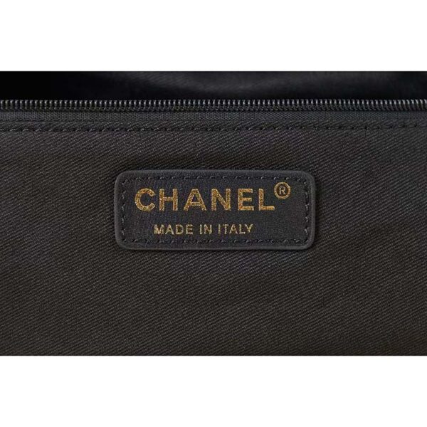 Chanel CC Women Large Flap Bag Printed Denim Gold-Tone Metal Black Multicolor (2)