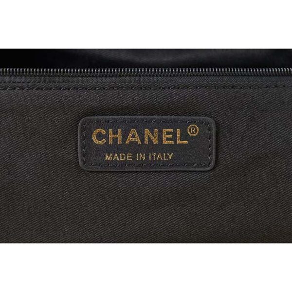 Chanel CC Women Large Flap Bag Printed Denim Gold-Tone Metal Black Multicolor (2)