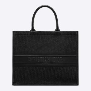 Dior Book Tote Black Dior Oblique Embossed Calfskin