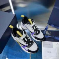 Dior Men B22 Sneaker Violet and White Calfskin with White and Black Technical Mesh (1)