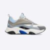 Dior Men B22 Sneaker White and Blue Technical Mesh and Gray Calfskin