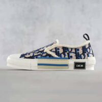 Dior Men B23 Slip-on Sneaker Beige Black and Navy Blue Dior Oblique Tapestry (1)