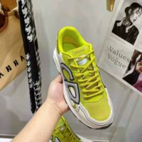 Dior Men B30 Sneaker Yellow Mesh and White Technical Fabric (1)