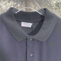 Dior Men CD Icon Polo Shirt Black Cotton Pique (1)