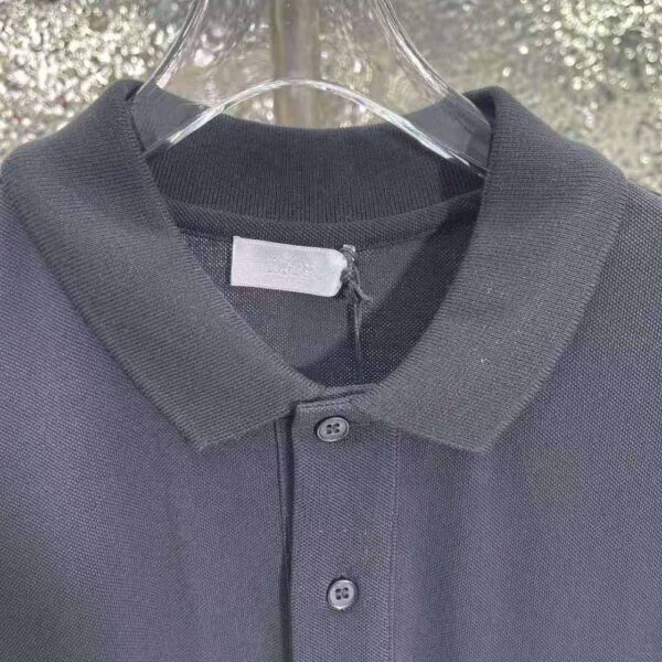 Dior Men CD Icon Polo Shirt Black Cotton Pique (3)