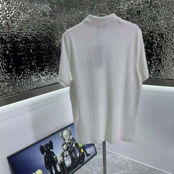 Dior Men CD Icon Polo Shirt White Cotton Pique (10)